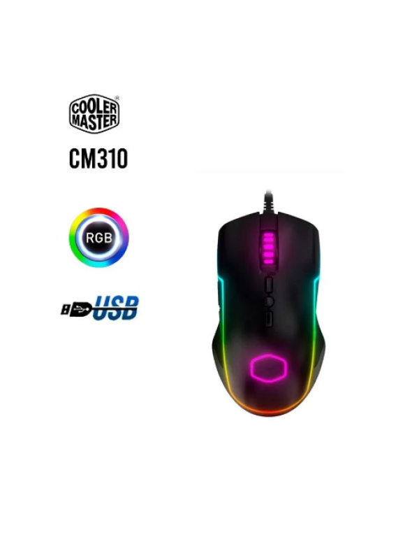 MOUSE GAMING COOLER MASTER CM310 DPI 10000 (CM-310-KKWO2)