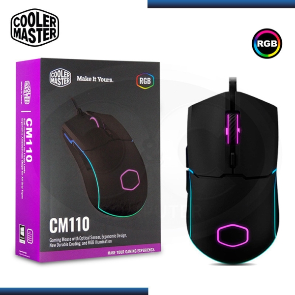 MOUSE GAMING COOLER MASTER CM110 DPI 6000 RGB (CM-110-KKWO1)