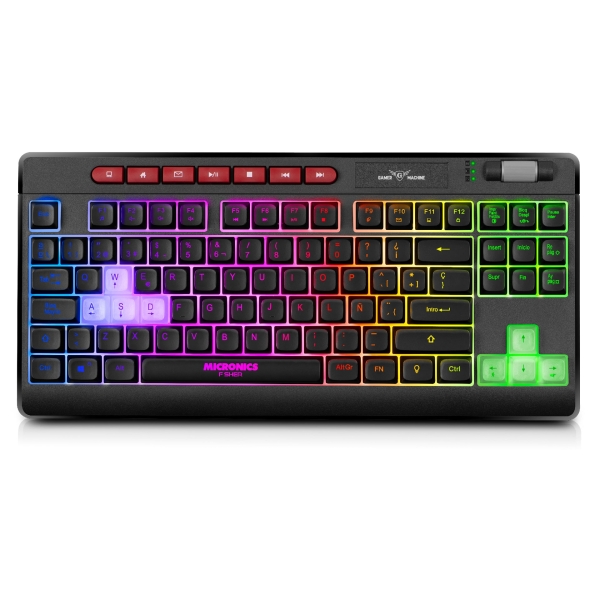 FISHER MIC K705 87 KEYS TECLADO GAMER RAINBOW USB MICRONICS