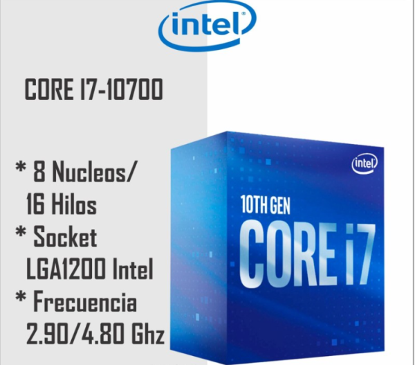 PROCESADOR INTEL CORE I7 10700  2.9GHZ-16MB   LGA 1200