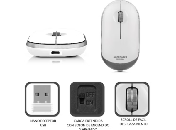BRICKELL MIC M703RX MOUSE RECARGABLE MICRONICS