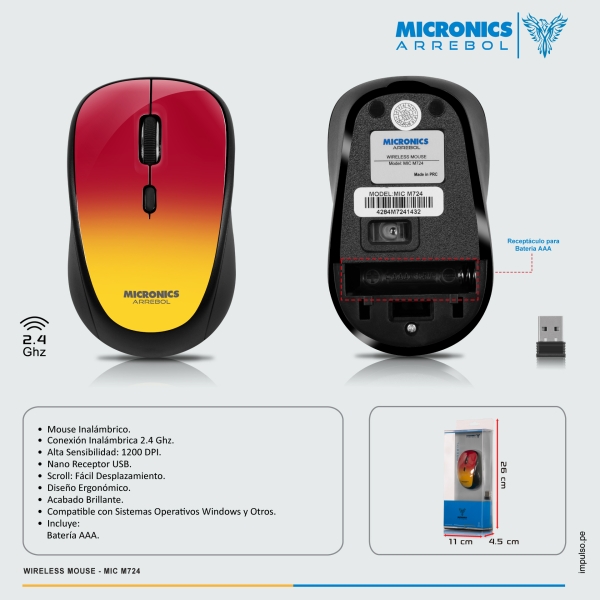 ARREBOL MIC M724 MOUSE MICRONICS