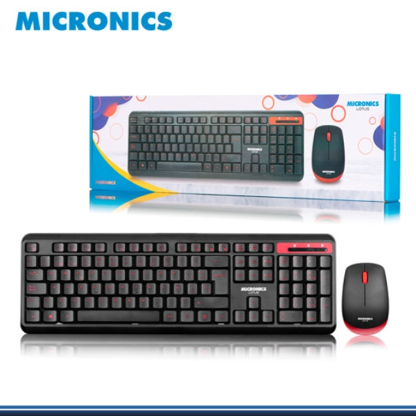 KIT LOTUS MIC T808 TECLADO + MOUSE WIFI MICRONICS