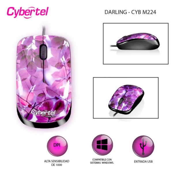 MOUSE OPTICO DARLING CYBERTEL CYB M224