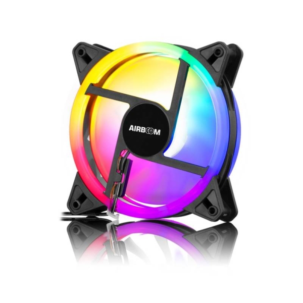 AUREOLA AB111 DOUBLE HALO RAINBOW VENTILADOR PARA CASE GAMER AIRBOOM