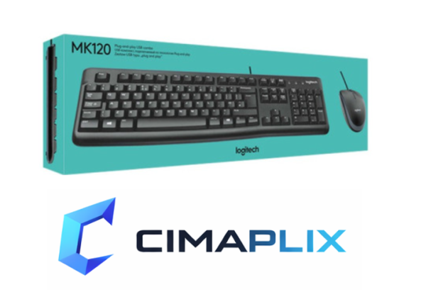 TECLADO LOGITECH + MOUSE MK120 USB SP BLACK