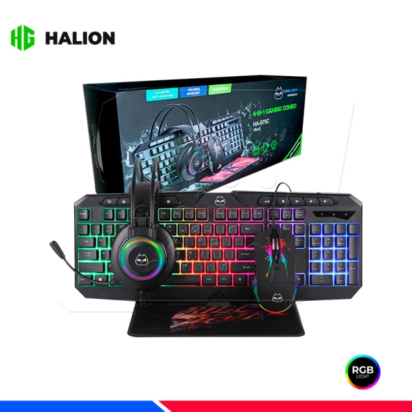 COMBO GAMER 4 EN 1 MACK HA-875C HALION, RGB