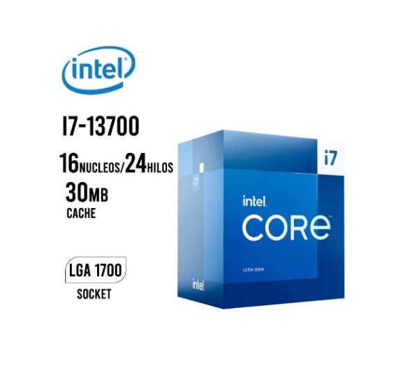 PROCESADOR INTEL CORE I7 13700 2.1/5.2GHZ, 30MB, 16 NUCLEOS, GRAFICA INTEGRADA, LGA 1700