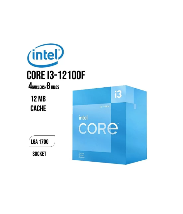 PROCESADOR INTEL CORE I3-12100F  3.3GHZ /4.3GHZ 12MB LGA 1700