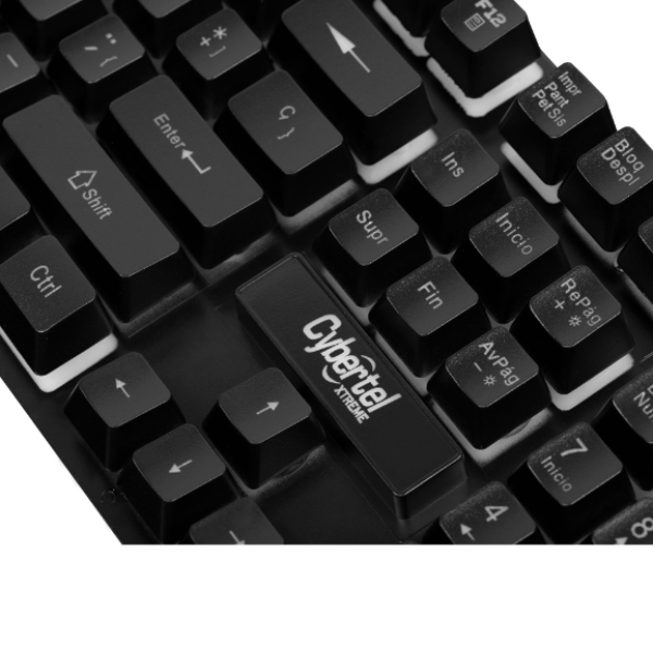 XTREME BLACK CYB K505 TECLADO GAMER USB LED CYBERTEL