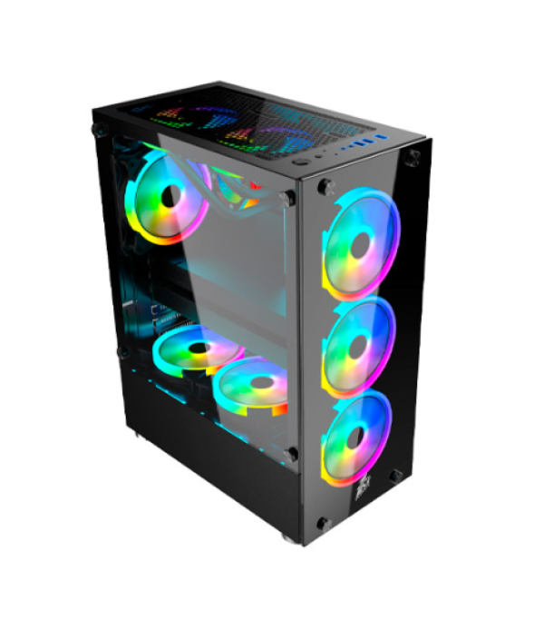 CASE 1STPLAYER FIREDANCING S/ FUENTE   2 PANEL VIDRIO LED -RGB (V2-A)