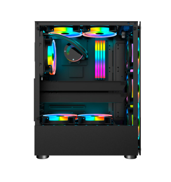 CASE 1STPLAYER FIREDANCING S/ FUENTE   2 PANEL VIDRIO LED -RGB (V2-A)