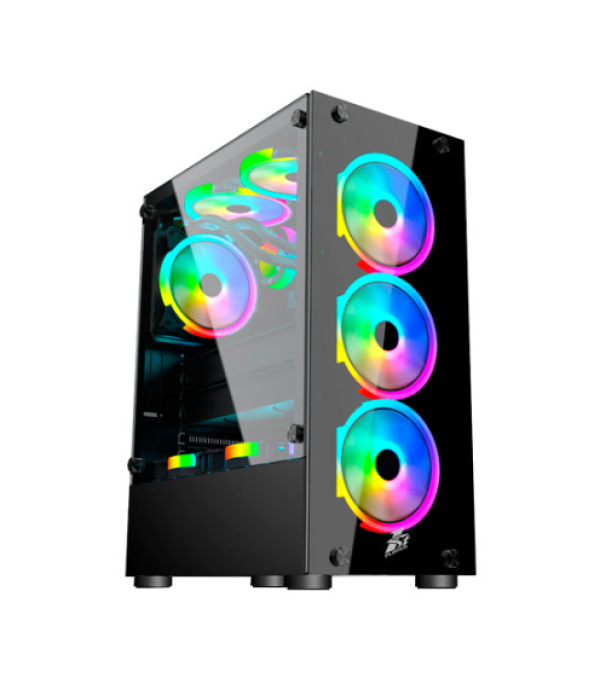 CASE 1STPLAYER FIREDANCING S/ FUENTE   2 PANEL VIDRIO LED -RGB (V2-A)