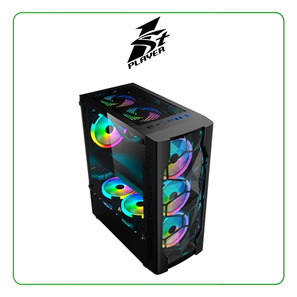 CASE 1ST PLAYER DK-D4 BLACK, RGB FAN X3 12CM