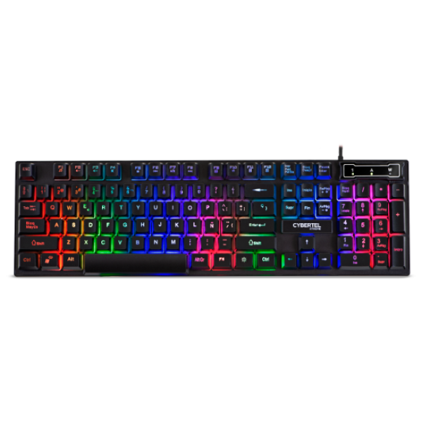 KIT GAMER XTREME CYB GT1800 TECLADO RAINBOW + MOUSE LED + PAD MOUSE CYBER