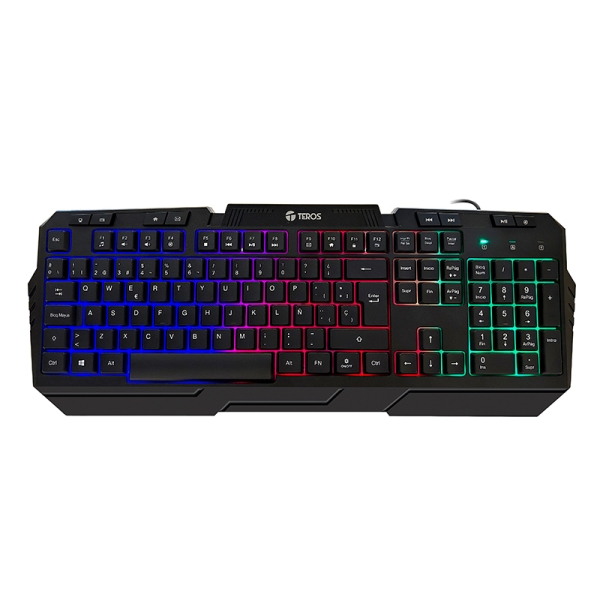 KIT GAMER TEROS TE-4063N, TECLADO MULTIMEDIA, MOUSE, HEADSET, MOUSE PAD