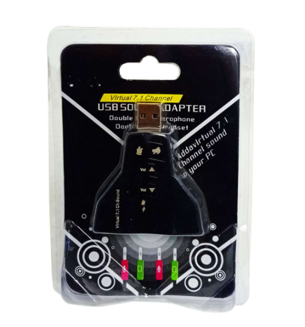 ADAPTADOR DE SONIDO USB VIRTUAL 7.1 CHANNEL SOUND C/CONTROL – PD560