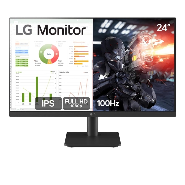 MONITOR LG 24MS500-B 23.8" FHD IPS (1920X1080), HDMI X2 / HEADPHONES-OUT X1