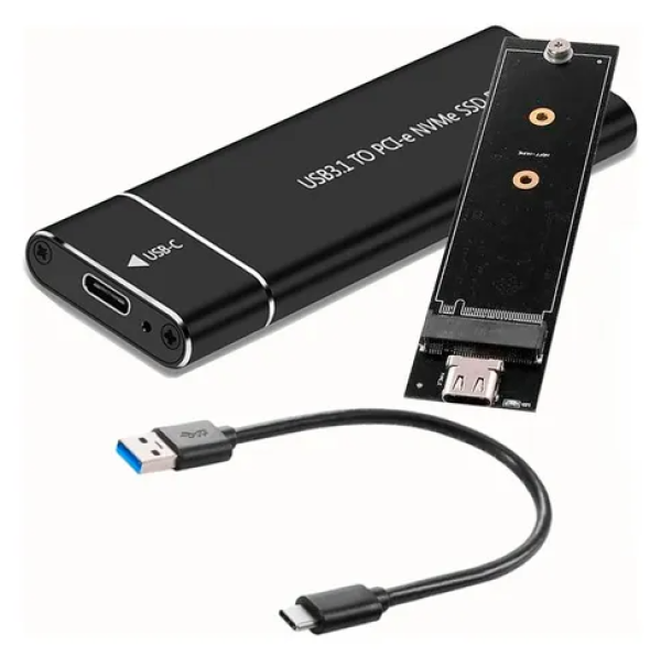 CASE DISCO SOLIDO M.2 NVME PCIE 3.0 , 3.1 COLOR NEGRO