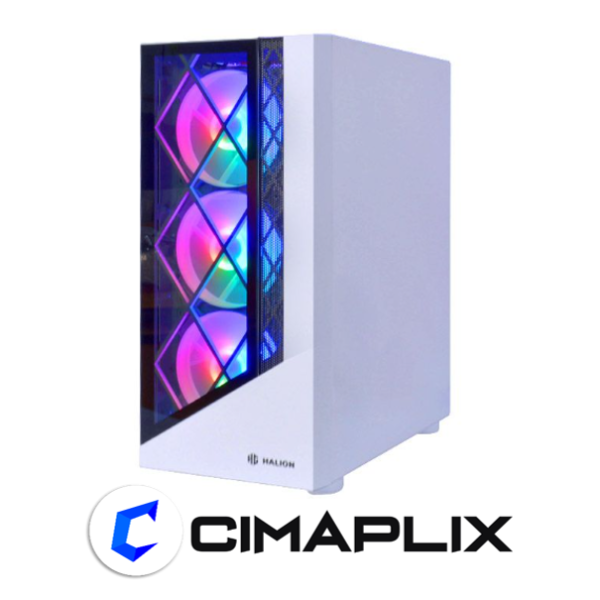 HALION CASE GAMER CON FUENTE DRAGON CR15 WHITE