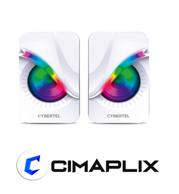 EXXPERT WHITE CBX S301W PARLANTE 2.0 RGB 2" CYBERTEL