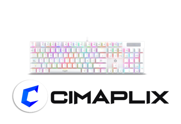 ROYALE ENK1003W WHITE RGB TECLADO GAMER MECANICO USB ENKORE