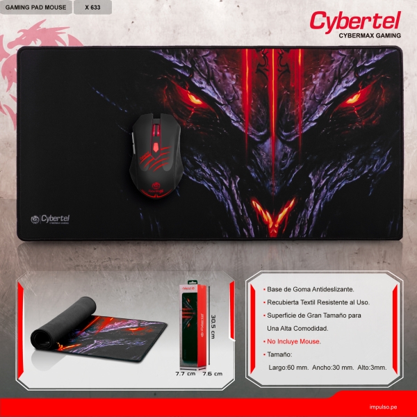 PAD MOUSE GAMER X633 CYBERMAX