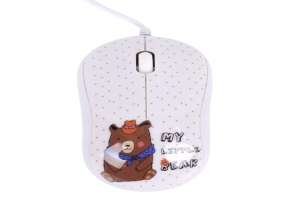 MOUSE HALION HA-M202 DISEÑO OSO PARDO