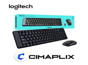 TECLADO LOGITECH + MOUSE MK220 WIRELESS USB SP BLACK